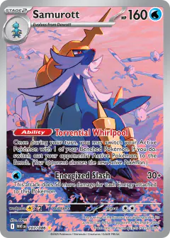 Samurott 107/086 Illustration Rare card from White Flare