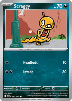 Scraggy 057/086 Common card from White Flare