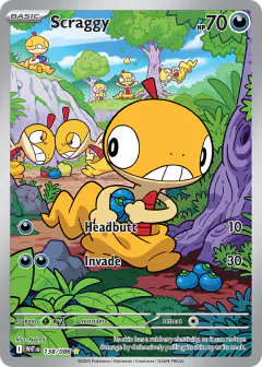 Scraggy 138/086 Illustration Rare card from White Flare