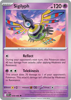 Sigilyph 038/086 Uncommon card from White Flare
