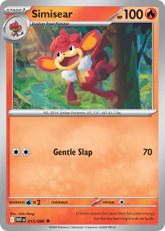 Simisear 015/086 Uncommon card from White Flare