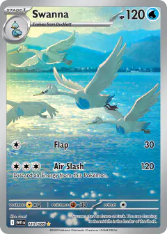 Swanna 110/086 Illustration Rare card from White Flare