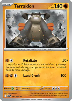 Terrakion 054/086 Rare card from White Flare
