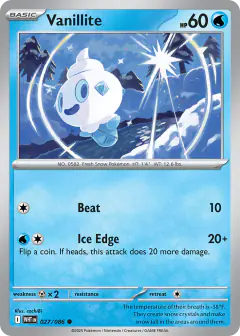 Vanillite 027/086 Common card from White Flare