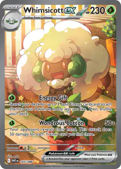 Whimsicott ex 165/086 Special Illustration Rare card from White Flare