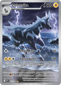 Zebstrika 115/086 Illustration Rare card from White Flare