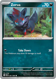 Zorua 061/086 Common card from White Flare
