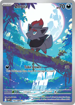 Zorua 142/086 Illustration Rare card from White Flare