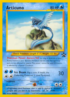 Articuno 48 Promo card from Wizards Black Star Promos
