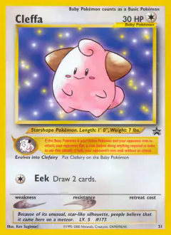 Cleffa 31 Promo card from Wizards Black Star Promos