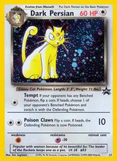 Dark Persian 17 Promo card from Wizards Black Star Promos
