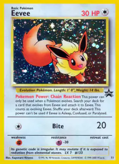 Eevee 11 Promo card from Wizards Black Star Promos