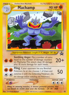 Machamp 43 Promo card from Wizards Black Star Promos
