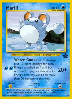 Marill 29 Promo card from Wizards Black Star Promos