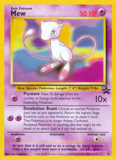 Mew 8 Promo card from Wizards Black Star Promos