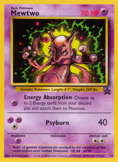 Mewtwo 14 Promo card from Wizards Black Star Promos