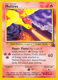 Moltres 21 Promo card from Wizards Black Star Promos