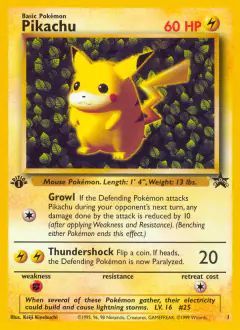 Pikachu 1 Promo card from Wizards Black Star Promos
