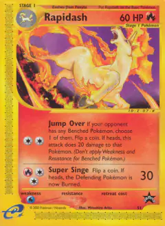 Rapidash 51 Promo card from Wizards Black Star Promos