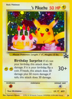 _____'s Pikachu 24 Promo card from Wizards Black Star Promos