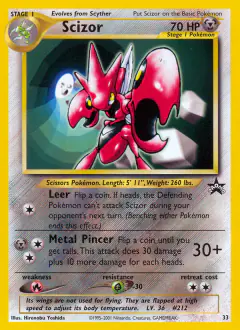 Scizor 33 Promo card from Wizards Black Star Promos