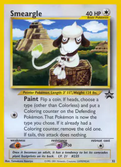 Smeargle 32 Promo card from Wizards Black Star Promos