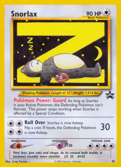 Snorlax 49 Promo card from Wizards Black Star Promos