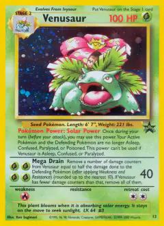 Venusaur 13 Promo card from Wizards Black Star Promos