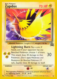 Zapdos 23 Promo card from Wizards Black Star Promos