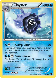 Cloyster 32/146 Rare card from XY Base