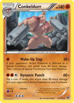 Conkeldurr 67/146 Rare card from XY Base