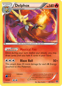 Delphox 26/146 Rare Holo card from XY Base