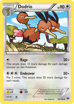 Dodrio 99/146 Uncommon card from XY Base