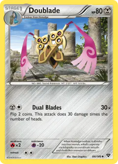 Doublade 84/146 Uncommon card from XY Base