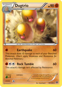 Dugtrio 59/146 Rare card from XY Base