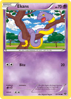 Ekans 47/146 Common card from XY Base