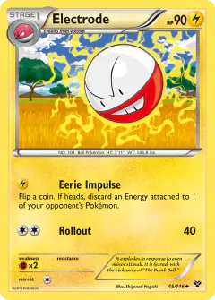 Electrode 45/146 Uncommon card from XY Base