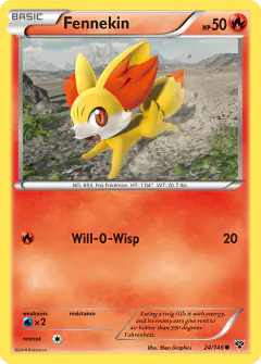 Fennekin 24/146 Common card from XY Base