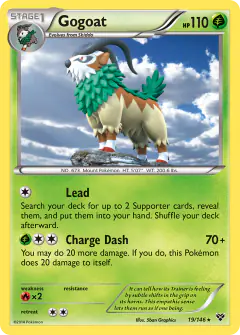 Gogoat 19/146 Rare Holo card from XY Base