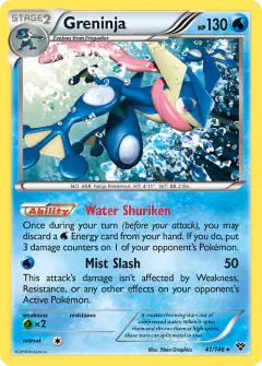 Greninja 41/146 Rare Holo card from XY Base