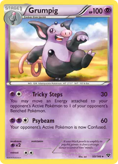 Grumpig 50/146 Rare card from XY Base