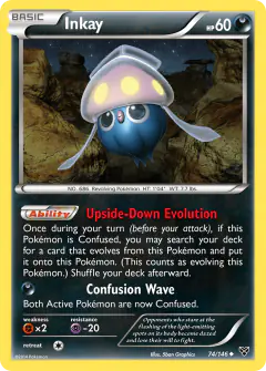 Inkay 74/146 Uncommon card from XY Base