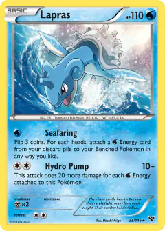 Lapras 35/146 Rare Holo card from XY Base