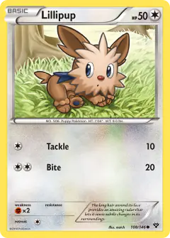 Lillipup 108/146 Common card from XY Base