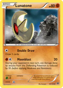 Lunatone 63/146 Uncommon card from XY Base