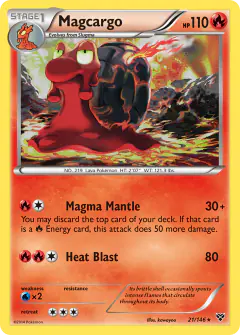 Magcargo 21/146 Rare card from XY Base