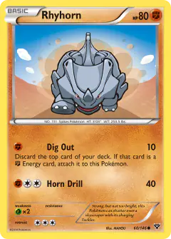 Rhyhorn 60/146 Common card from XY Base