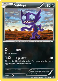 Sableye 68/146 Uncommon card from XY Base