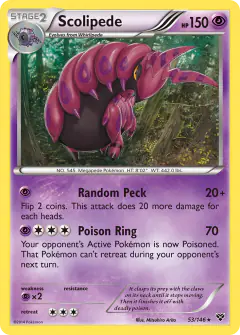 Scolipede 53/146 Rare card from XY Base