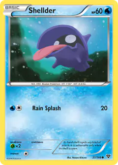 Shellder 31/146 Common card from XY Base